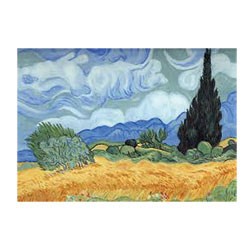MICRO PUZZLE - wheat field with cypresses