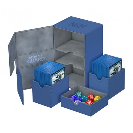 boîte pour cartes Twin Flip´n´Tray Deck Case 160+ taille standard XenoSkin Bleu