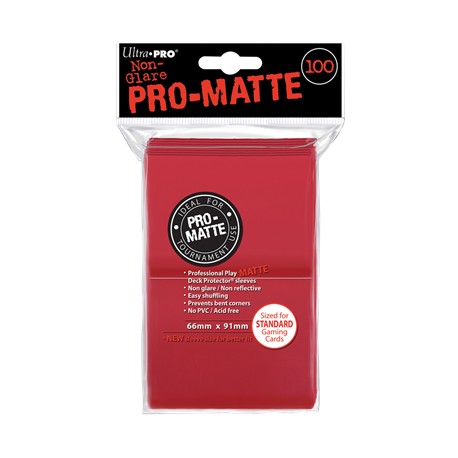 ULTRA PRO sleeves Matte Standard (rouge) 66X91