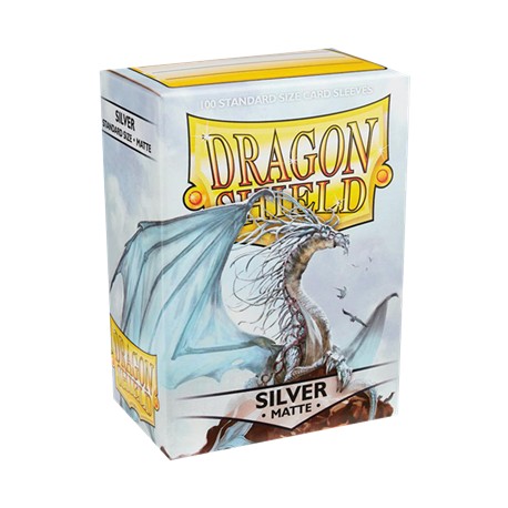 DRAGON SHIELD MATTE silver - 100 Sleeves