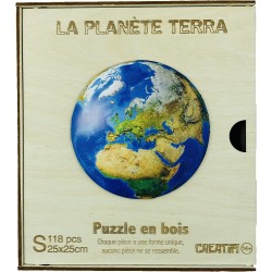 Planète Terra Puzzle en bois CREATIF PUZZLE
