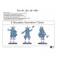 FIGURINES : 3 HUMAINS GUERRIERS CLERCS