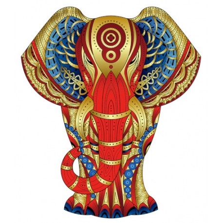 RAINBOW WOODEN PUZZLE - ELEPHANT