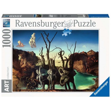 Puzzle 1000 p Art collection - Cygnes se reflétant en éléphants / Salvador Dali